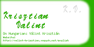 krisztian valint business card